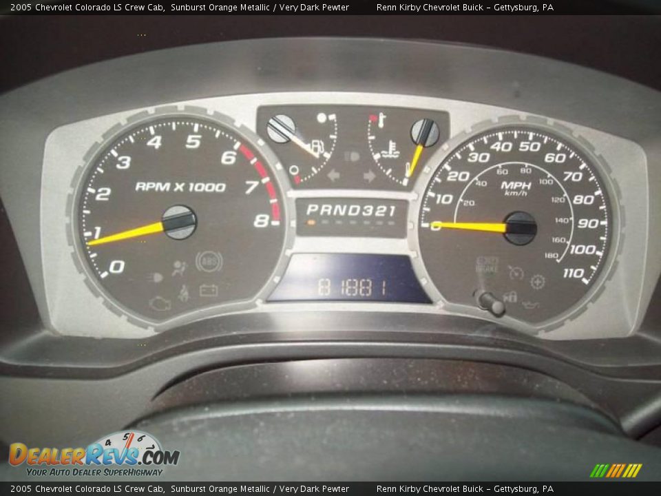 2005 Chevrolet Colorado LS Crew Cab Sunburst Orange Metallic / Very Dark Pewter Photo #19