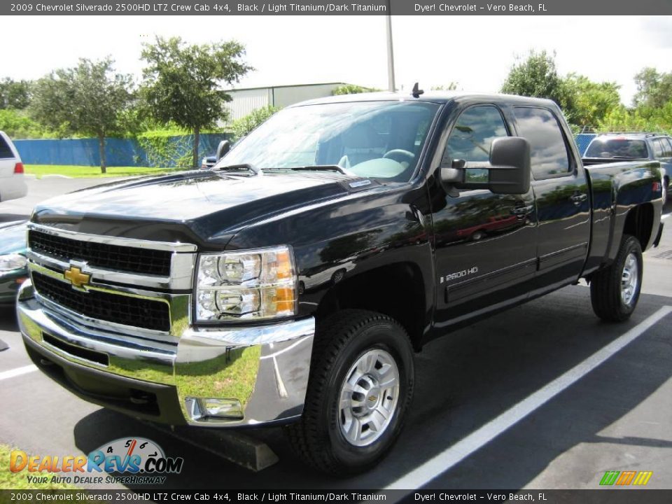 2009 Chevrolet Silverado 2500HD LTZ Crew Cab 4x4 Black / Light Titanium/Dark Titanium Photo #1