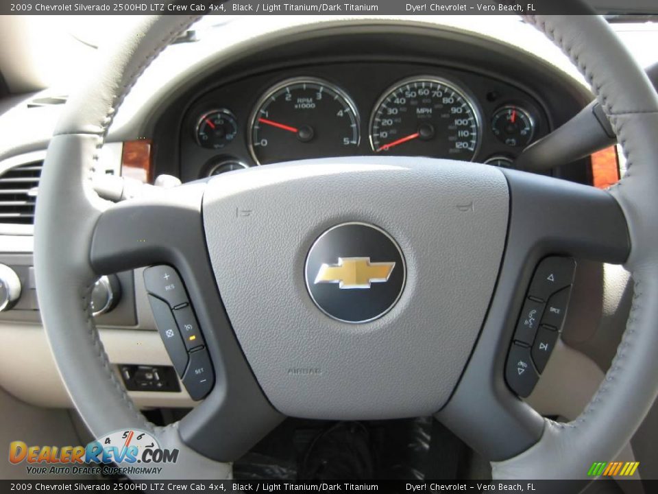 2009 Chevrolet Silverado 2500HD LTZ Crew Cab 4x4 Black / Light Titanium/Dark Titanium Photo #15