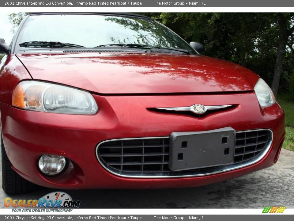 2001 Chrysler Sebring LXi Convertible Inferno Red Tinted Pearlcoat / Taupe Photo #27