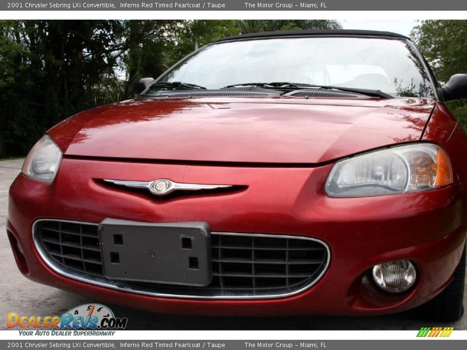 2001 Chrysler Sebring LXi Convertible Inferno Red Tinted Pearlcoat / Taupe Photo #28