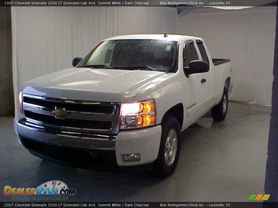 2007 Chevrolet Silverado 1500 LT Extended Cab 4x4 Summit White / Dark Charcoal Photo #3