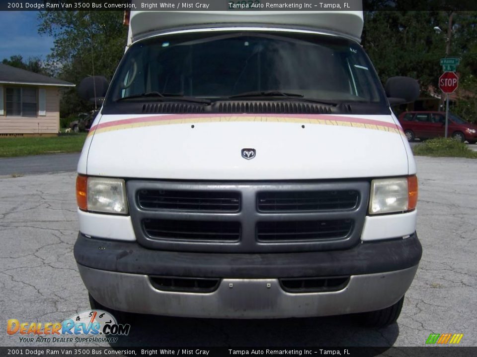 2001 Dodge Ram Van 3500 Bus Conversion Bright White / Mist Gray Photo #1