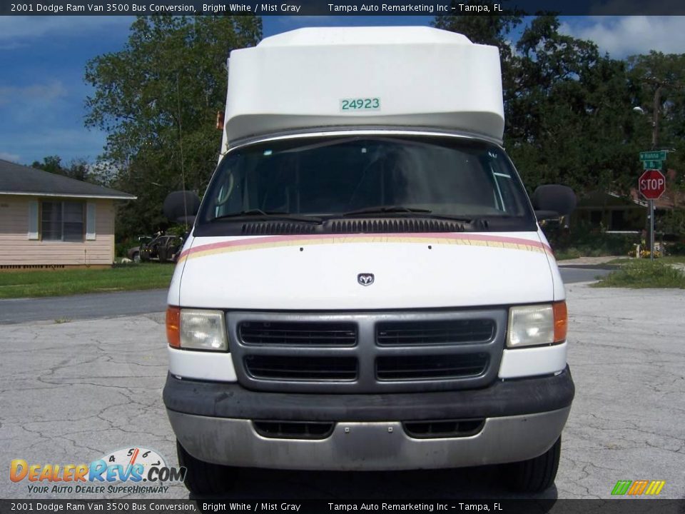 2001 Dodge Ram Van 3500 Bus Conversion Bright White / Mist Gray Photo #2