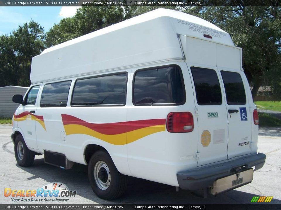 2001 Dodge Ram Van 3500 Bus Conversion Bright White / Mist Gray Photo #9