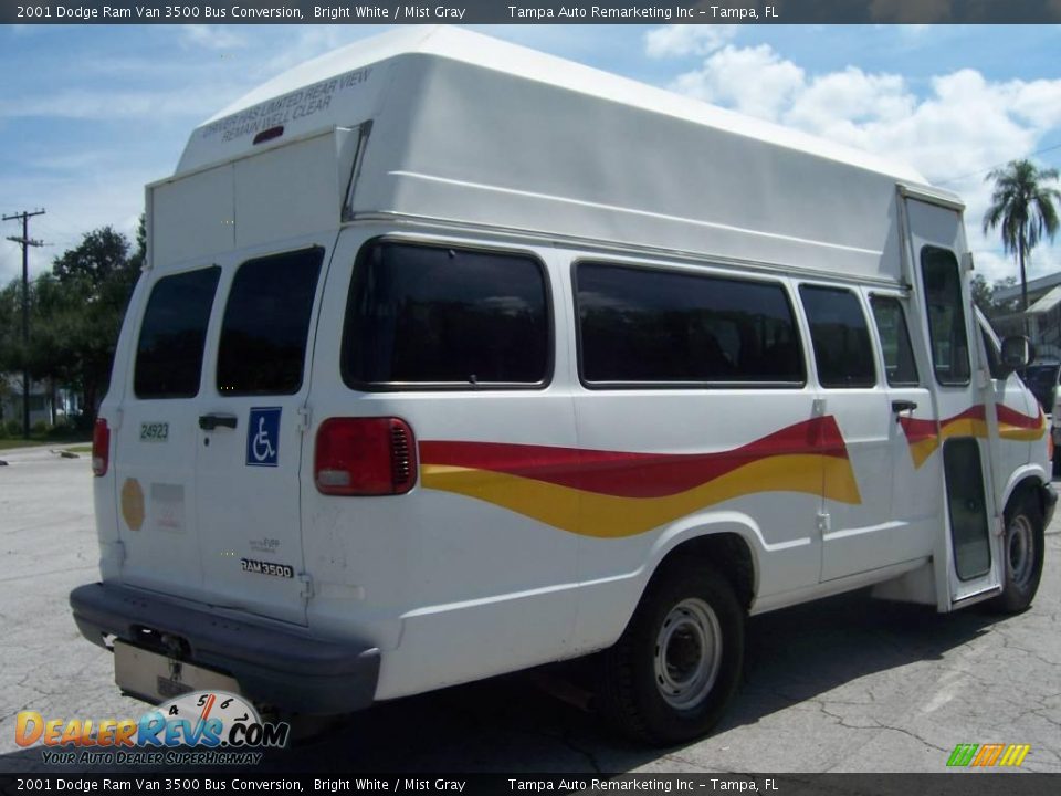 2001 Dodge Ram Van 3500 Bus Conversion Bright White / Mist Gray Photo #10