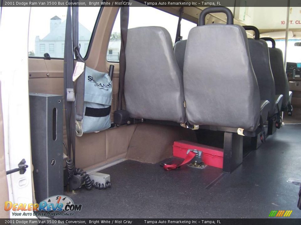 2001 Dodge Ram Van 3500 Bus Conversion Bright White / Mist Gray Photo #14