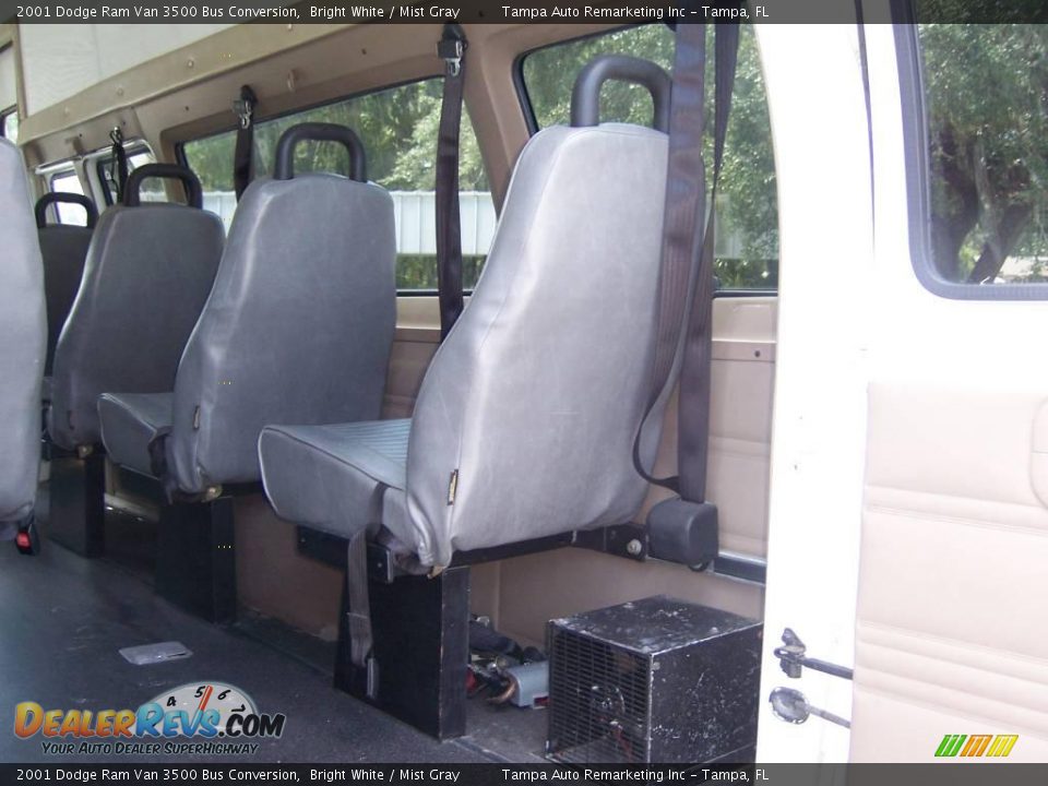 2001 Dodge Ram Van 3500 Bus Conversion Bright White / Mist Gray Photo #15