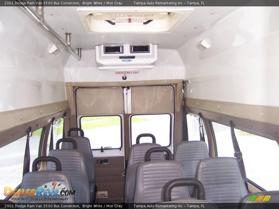 2001 Dodge Ram Van 3500 Bus Conversion Bright White / Mist Gray Photo #20