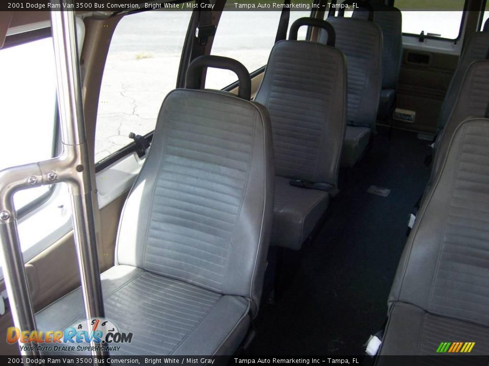 2001 Dodge Ram Van 3500 Bus Conversion Bright White / Mist Gray Photo #21