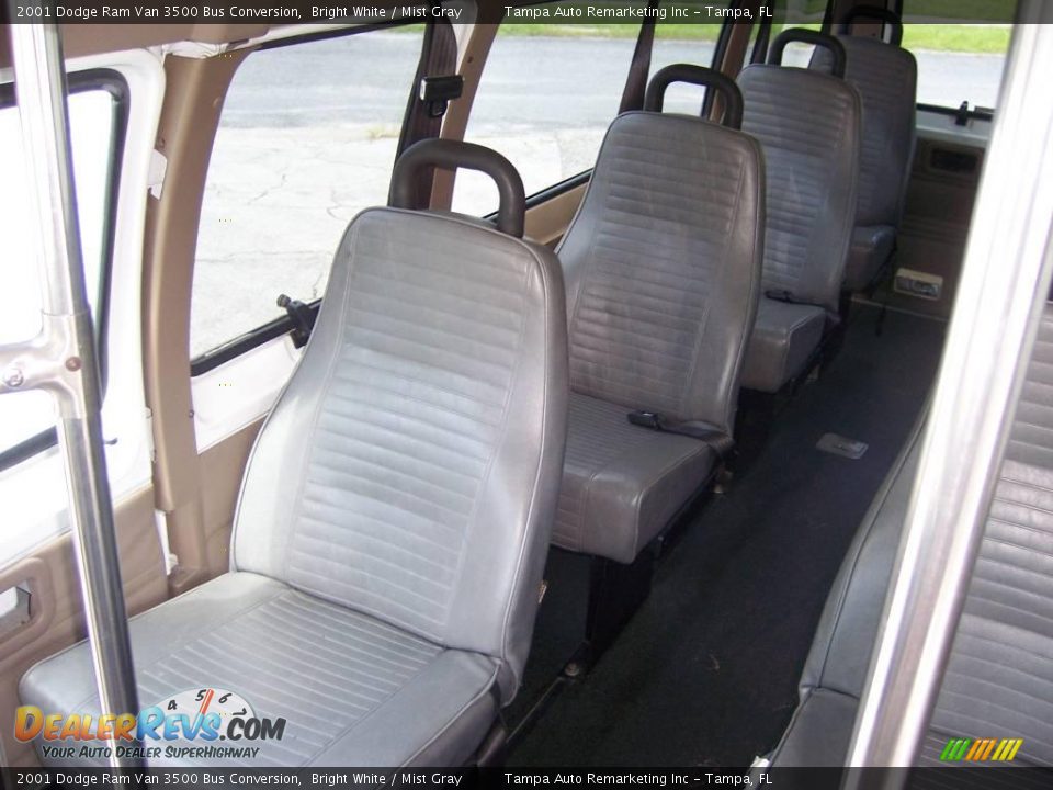 2001 Dodge Ram Van 3500 Bus Conversion Bright White / Mist Gray Photo #23