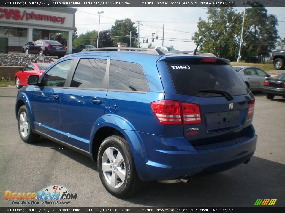 2010 Dodge Journey SXT Deep Water Blue Pearl Coat / Dark Slate Gray Photo #8