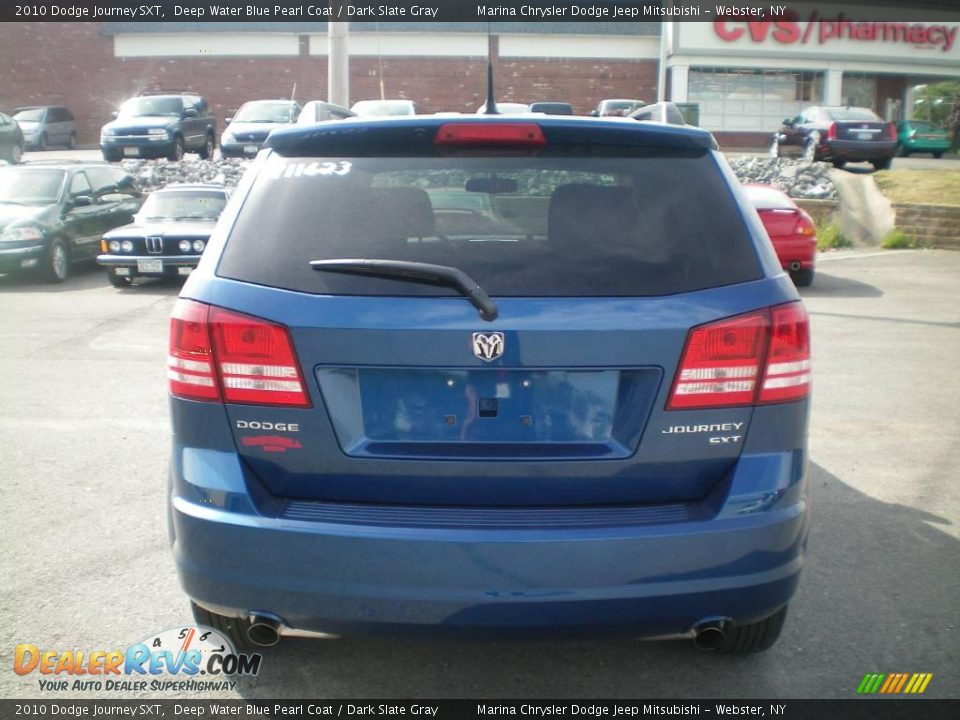 2010 Dodge Journey SXT Deep Water Blue Pearl Coat / Dark Slate Gray Photo #9