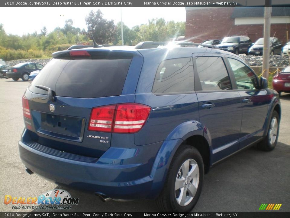 2010 Dodge Journey SXT Deep Water Blue Pearl Coat / Dark Slate Gray Photo #10