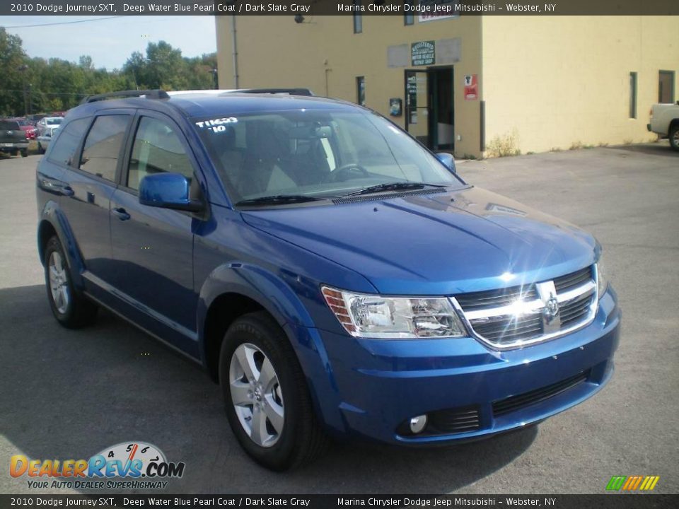 2010 Dodge Journey SXT Deep Water Blue Pearl Coat / Dark Slate Gray Photo #12