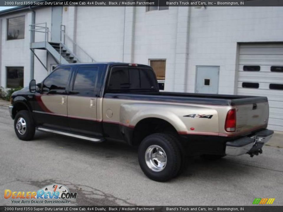 2000 Ford F350 Super Duty Lariat LE Crew Cab 4x4 Dually Black / Medium Parchment Photo #8