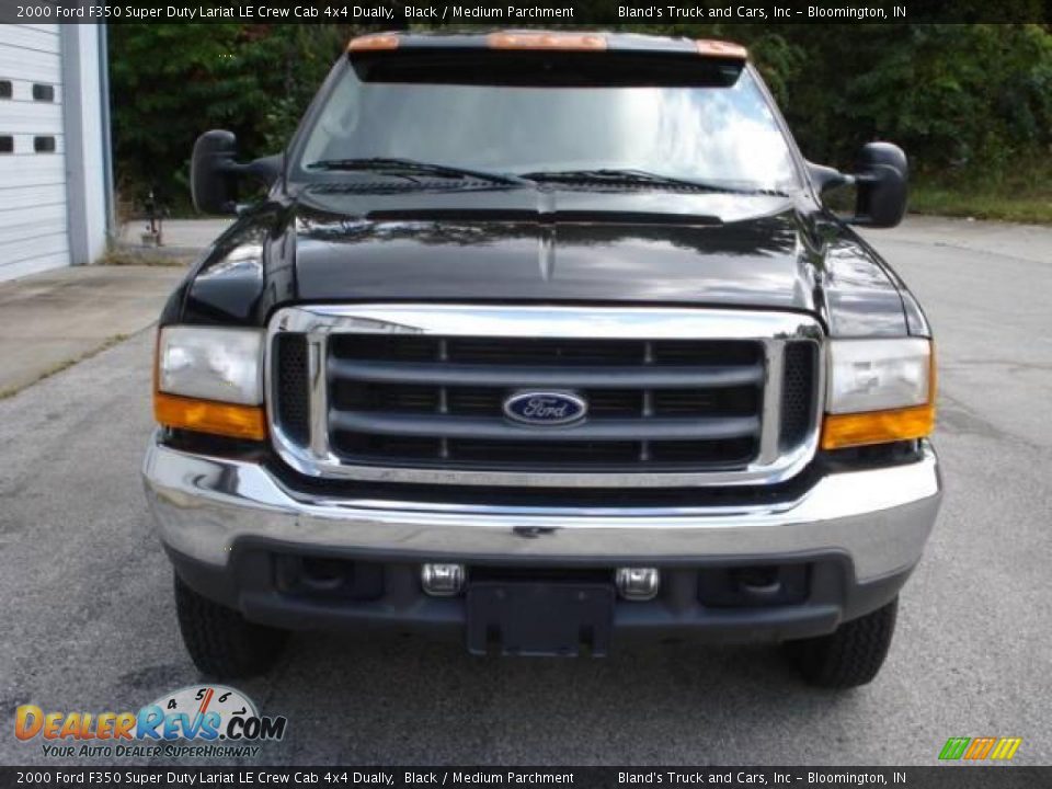 2000 Ford F350 Super Duty Lariat LE Crew Cab 4x4 Dually Black / Medium Parchment Photo #9