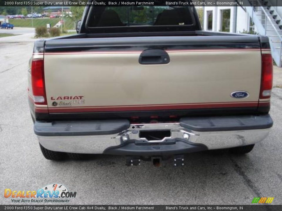 2000 Ford F350 Super Duty Lariat LE Crew Cab 4x4 Dually Black / Medium Parchment Photo #16