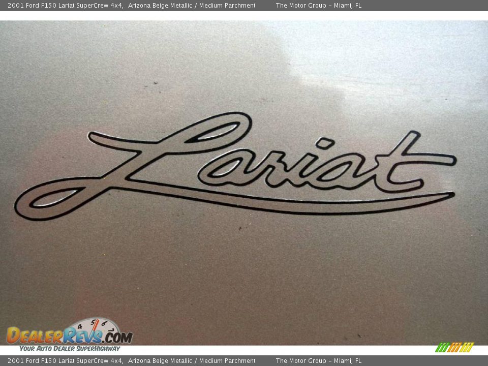 2001 Ford F150 Lariat SuperCrew 4x4 Arizona Beige Metallic / Medium Parchment Photo #23
