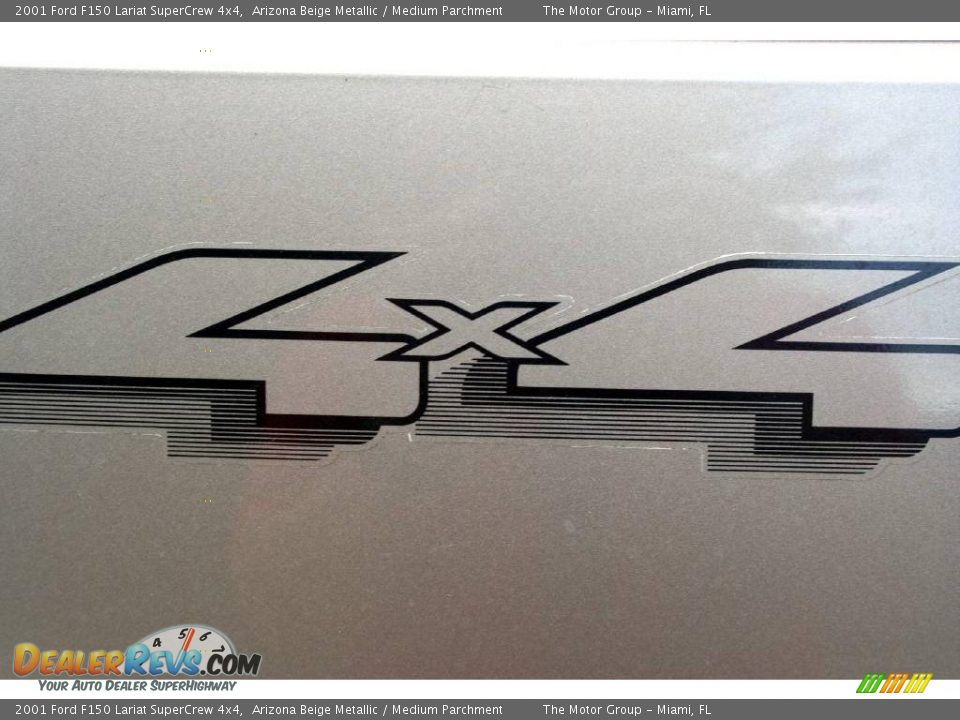 2001 Ford F150 Lariat SuperCrew 4x4 Arizona Beige Metallic / Medium Parchment Photo #29