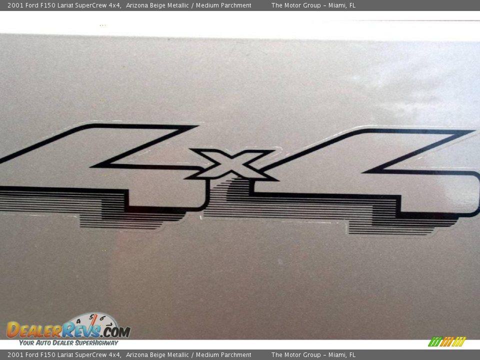 2001 Ford F150 Lariat SuperCrew 4x4 Arizona Beige Metallic / Medium Parchment Photo #30