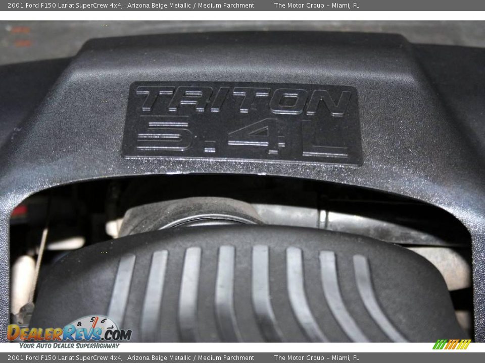 2001 Ford F150 Lariat SuperCrew 4x4 Arizona Beige Metallic / Medium Parchment Photo #33