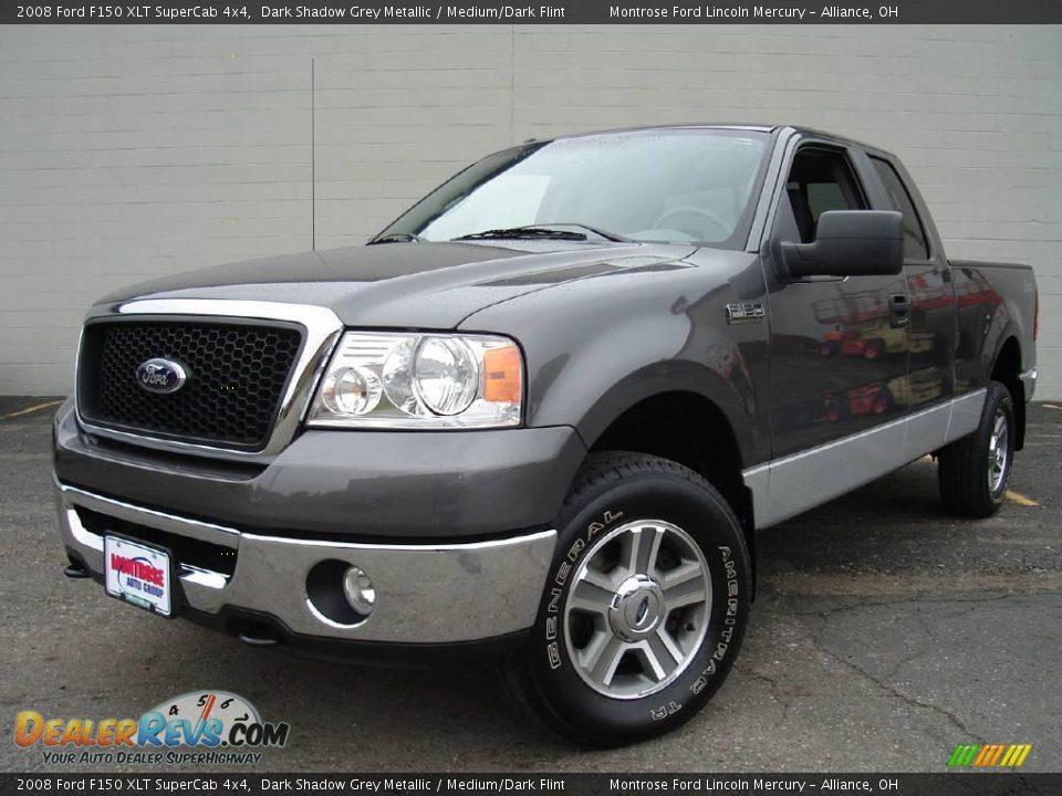 2008 Ford F150 XLT SuperCab 4x4 Dark Shadow Grey Metallic / Medium/Dark Flint Photo #1