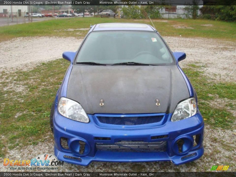 2000 Honda Civic Si Coupe Electron Blue Pearl / Dark Gray Photo #6