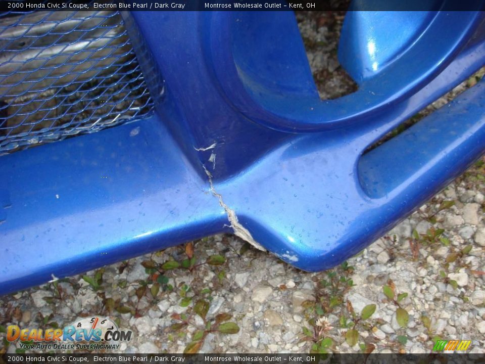 2000 Honda Civic Si Coupe Electron Blue Pearl / Dark Gray Photo #8