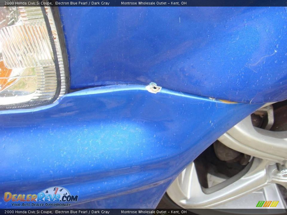 2000 Honda Civic Si Coupe Electron Blue Pearl / Dark Gray Photo #9