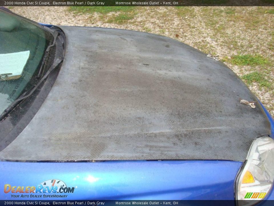 2000 Honda Civic Si Coupe Electron Blue Pearl / Dark Gray Photo #10