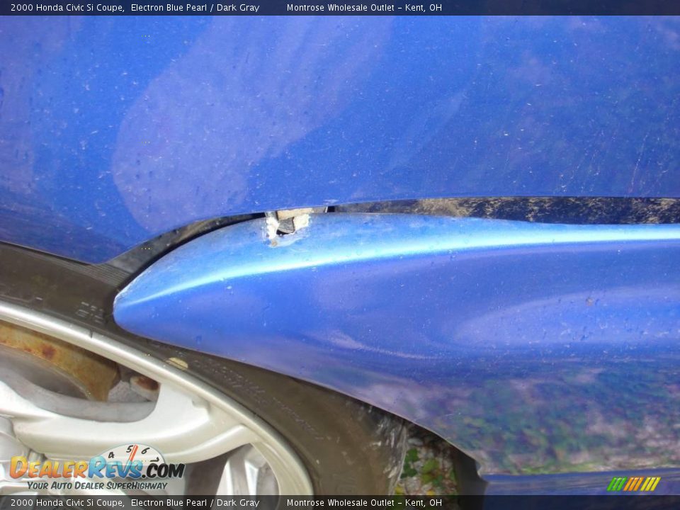 2000 Honda Civic Si Coupe Electron Blue Pearl / Dark Gray Photo #11