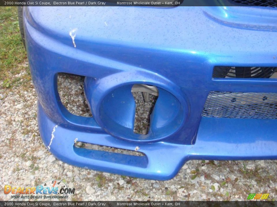 2000 Honda Civic Si Coupe Electron Blue Pearl / Dark Gray Photo #12