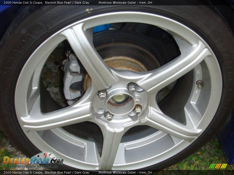 2000 Honda Civic Si Coupe Electron Blue Pearl / Dark Gray Photo #13