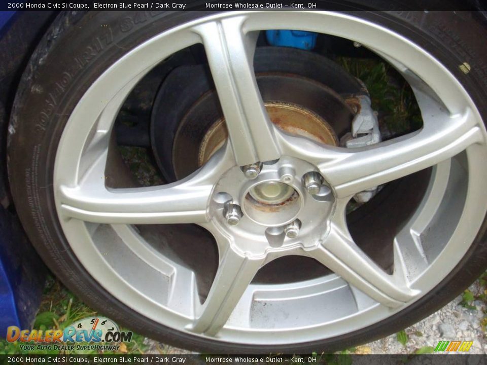 2000 Honda Civic Si Coupe Electron Blue Pearl / Dark Gray Photo #14