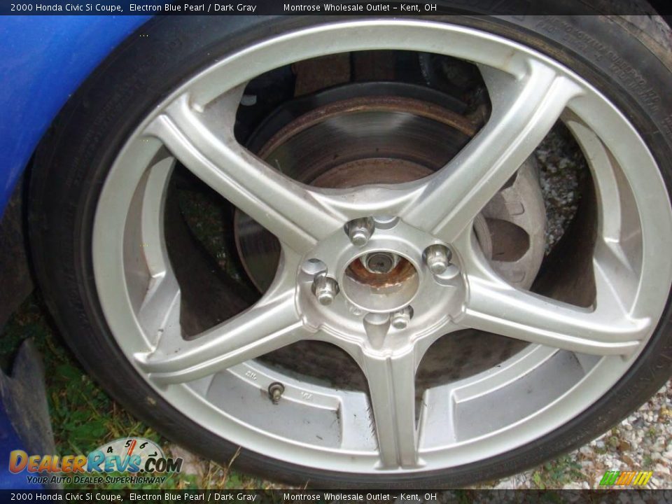2000 Honda Civic Si Coupe Electron Blue Pearl / Dark Gray Photo #15
