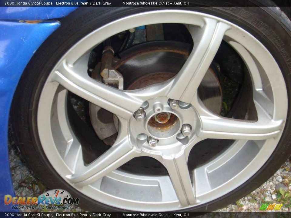 2000 Honda Civic Si Coupe Electron Blue Pearl / Dark Gray Photo #16