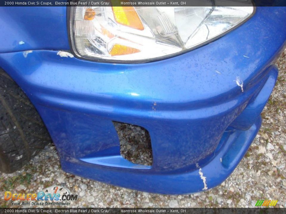 2000 Honda Civic Si Coupe Electron Blue Pearl / Dark Gray Photo #17
