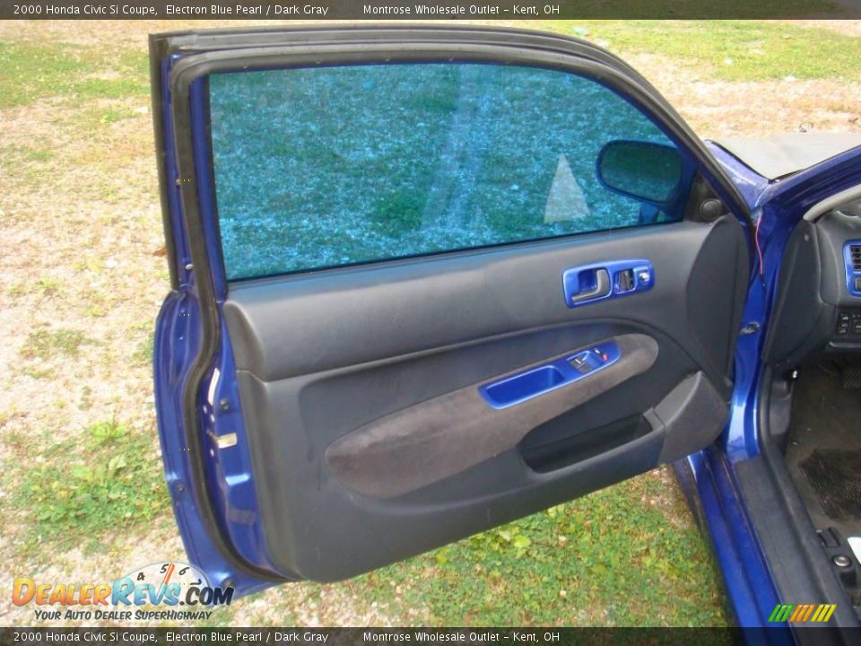 2000 Honda Civic Si Coupe Electron Blue Pearl / Dark Gray Photo #19