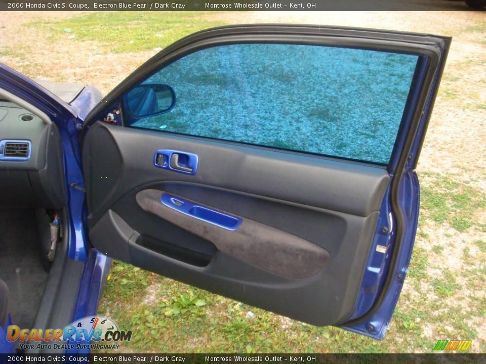 2000 Honda Civic Si Coupe Electron Blue Pearl / Dark Gray Photo #20