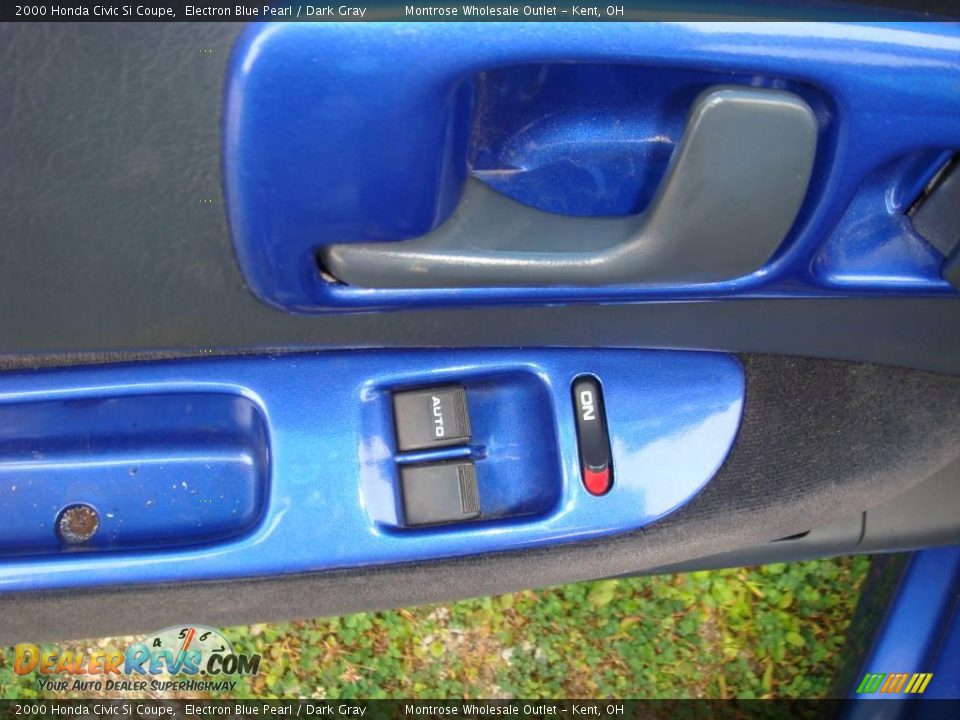 2000 Honda Civic Si Coupe Electron Blue Pearl / Dark Gray Photo #21