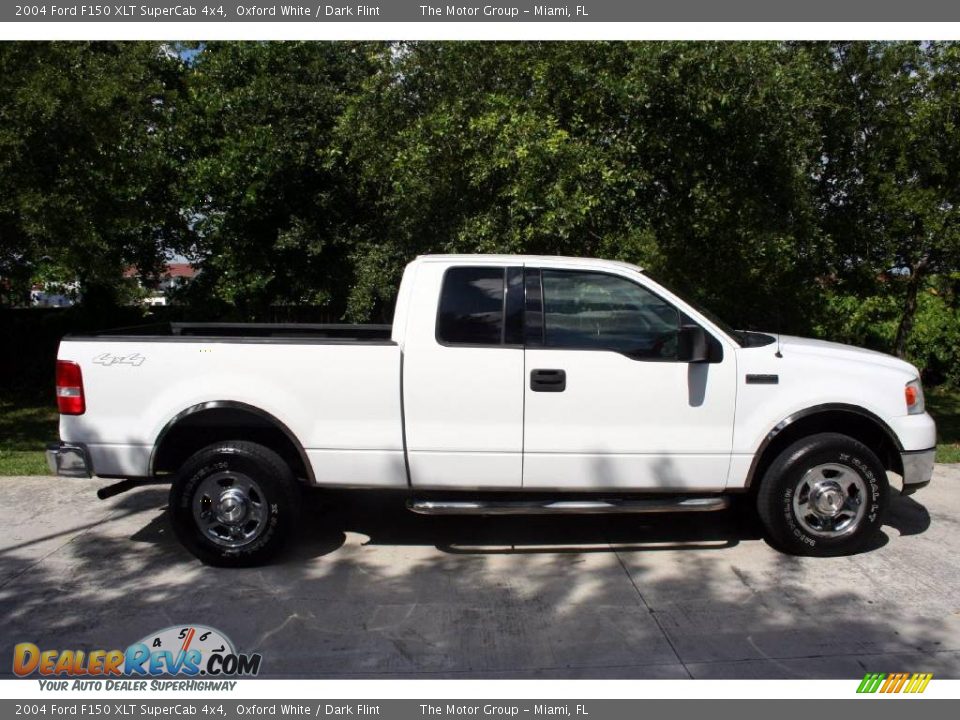 2004 Ford F150 XLT SuperCab 4x4 Oxford White / Dark Flint Photo #11