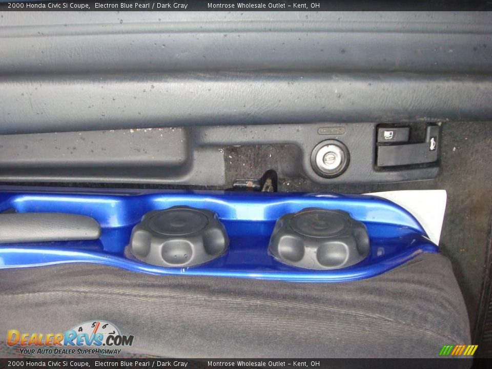 2000 Honda Civic Si Coupe Electron Blue Pearl / Dark Gray Photo #22