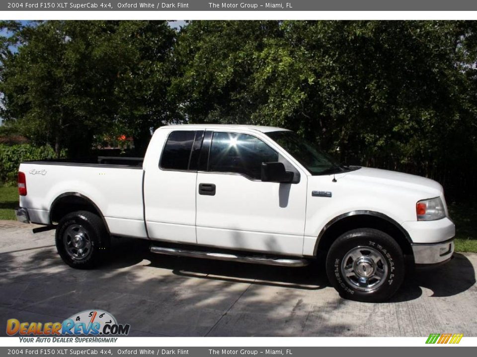 2004 Ford F150 XLT SuperCab 4x4 Oxford White / Dark Flint Photo #12