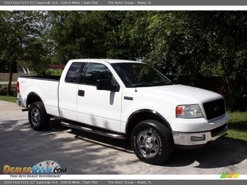 2004 Ford F150 XLT SuperCab 4x4 Oxford White / Dark Flint Photo #13