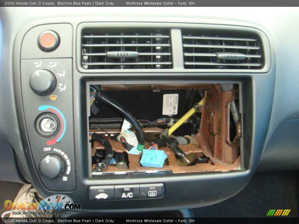2000 Honda Civic Si Coupe Electron Blue Pearl / Dark Gray Photo #27