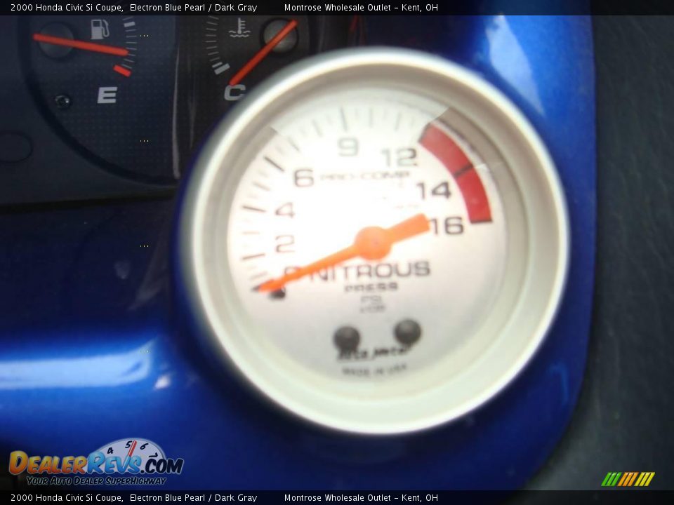 2000 Honda Civic Si Coupe Electron Blue Pearl / Dark Gray Photo #29