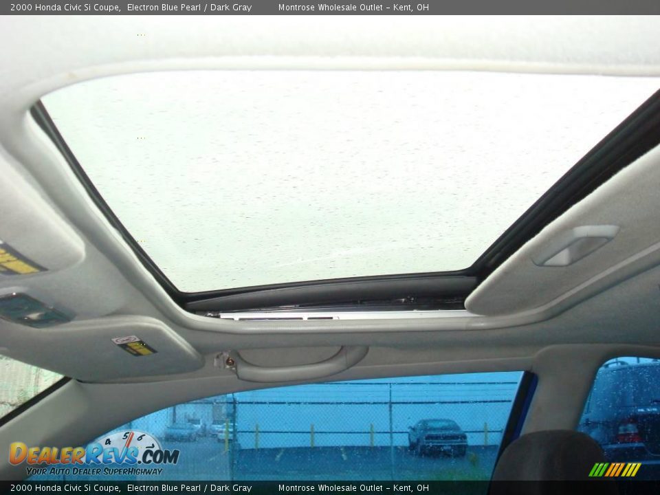 2000 Honda Civic Si Coupe Electron Blue Pearl / Dark Gray Photo #34