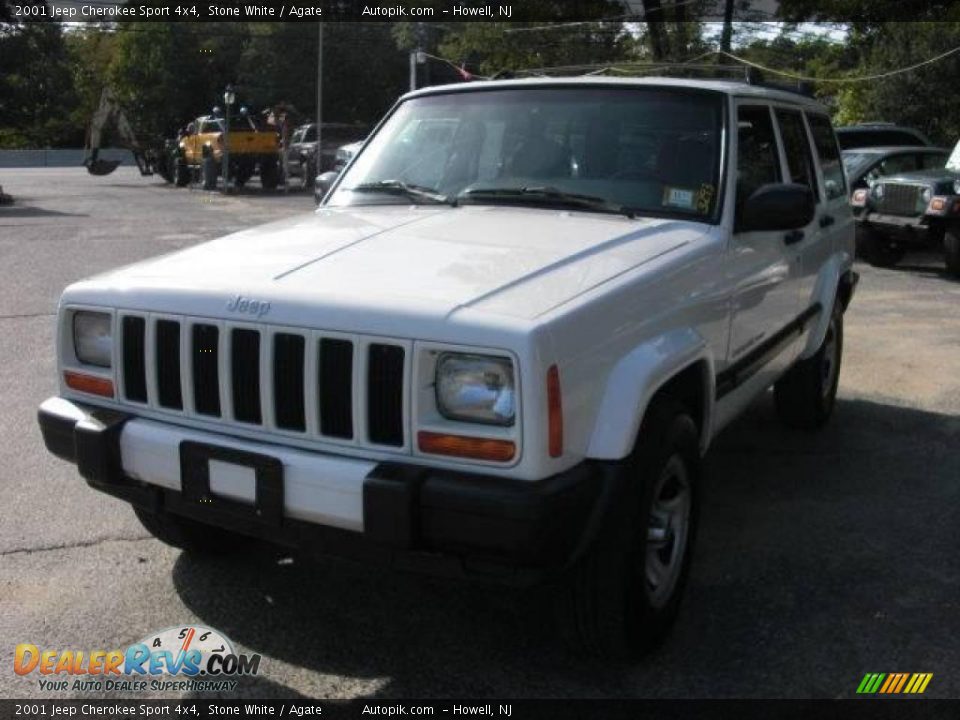 2001 Jeep Cherokee Sport 4x4 Stone White / Agate Photo #3