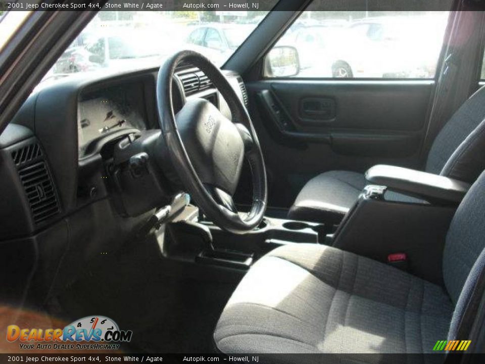 2001 Jeep Cherokee Sport 4x4 Stone White / Agate Photo #9